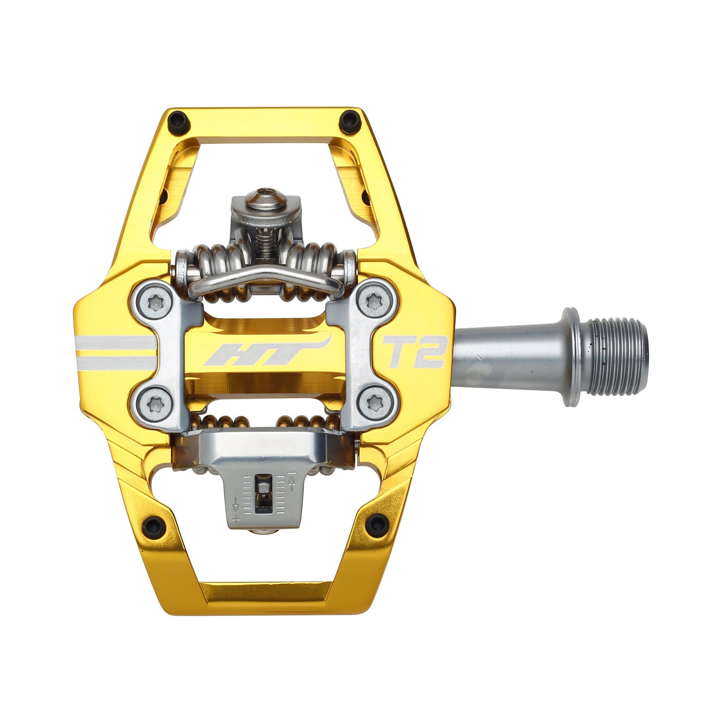 HT Components T2 Clipless Platform MTB Pedals - Gold