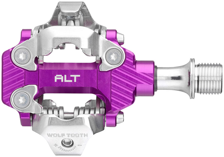purple mtb pedals Wolf Tooth ALT XC Clipless Pedals