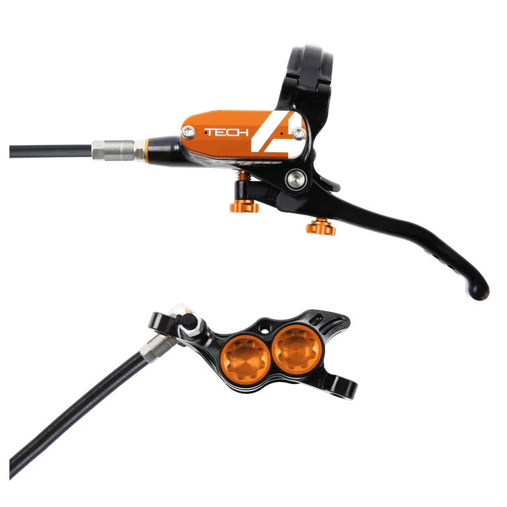 Hope Tech 4 E4 MTB Hydraulic Disc Brake and Lever - Orange