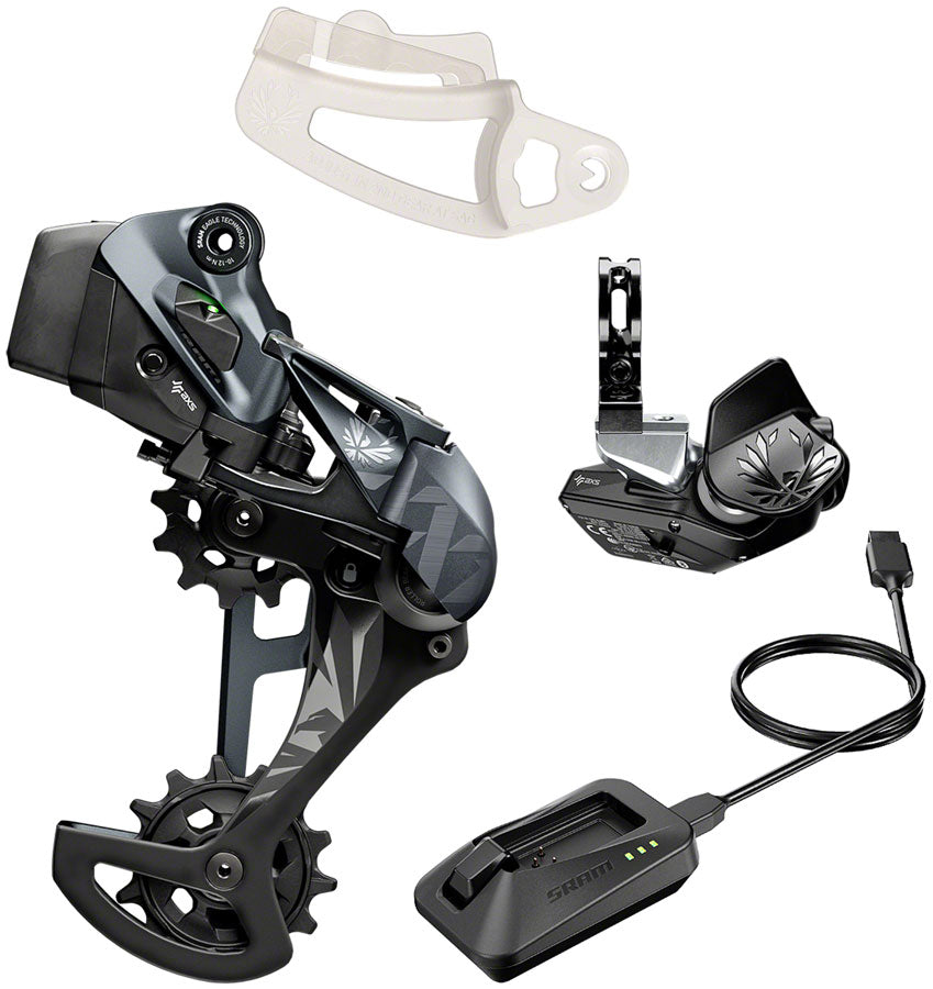 SRAM XX1 Eagle AXS Upgrade Kit - Rear Derailleur, Rocker Paddle Controller, Battery, Charger/Cord, - Black