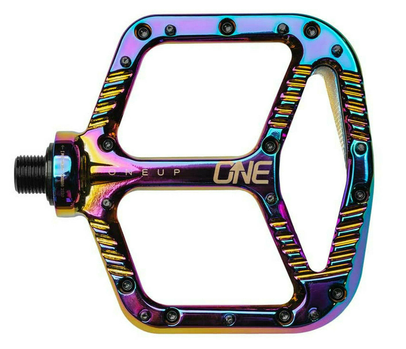 OneUp Components Aluminum Platform Flat MTB Pedals - Oil Slick