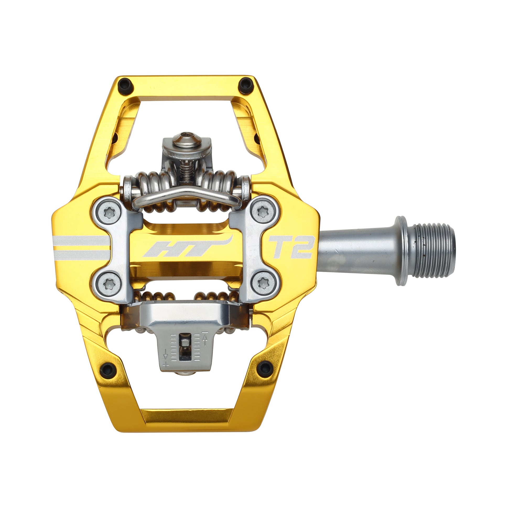 gold pedals mtb HT Components T2 Clipless Platform MTB Pedals