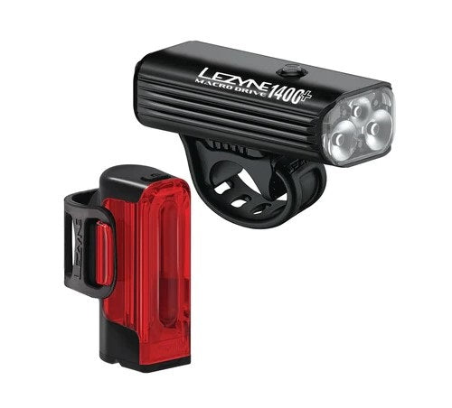 Lezyne Macro Drive 1400+ Headlight / Strip Drive Pro 400+ Taillight Pair