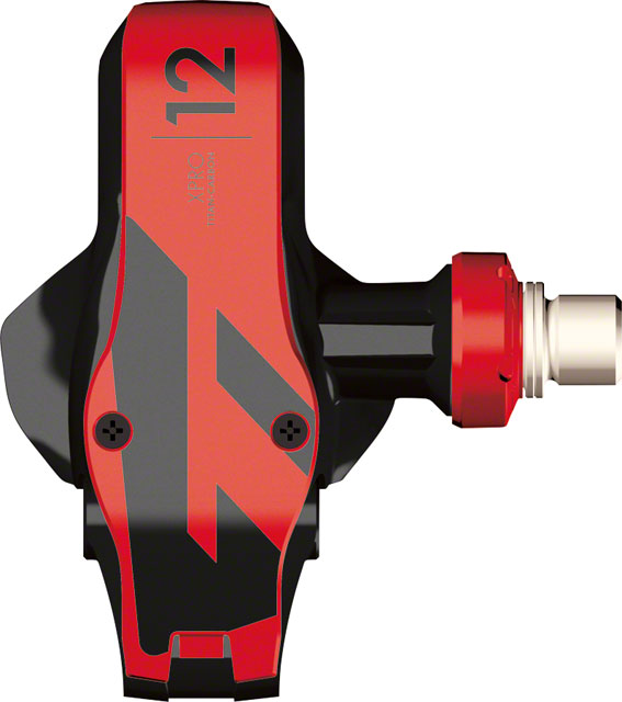 Time Xpro 12 Carbon Road Bike Pedals with Titanium Spindle - Black/Red