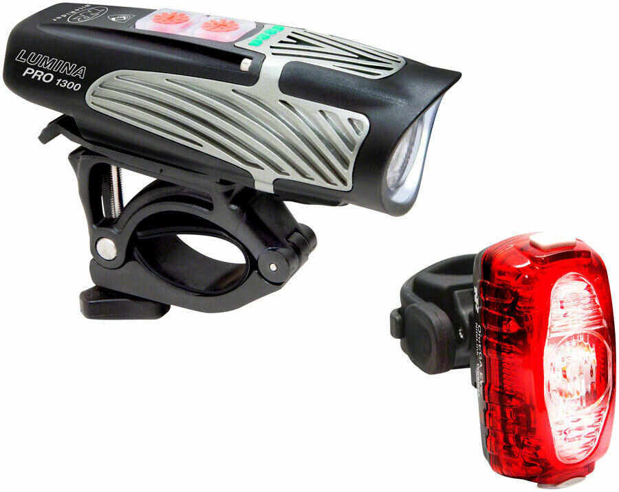 NiteRider Lumina Pro 1300 Headlight Bike Light Lumen & Omega 330 EVO Taillight