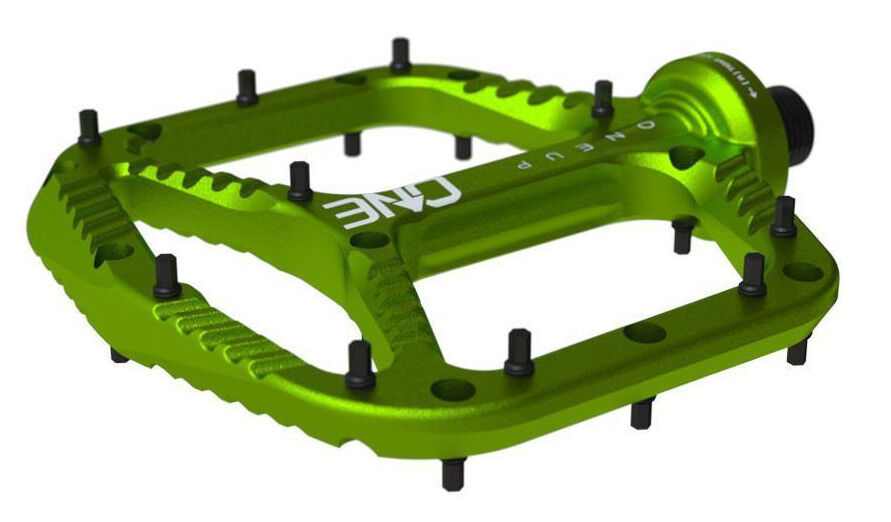 OneUp Components Aluminum Platform Flat MTB Pedals - Green
