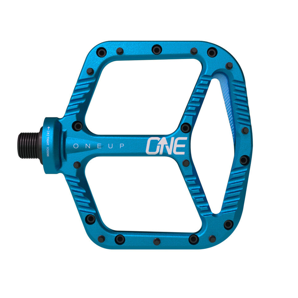 OneUp Components Aluminum Platform Flat MTB Pedals - Blue