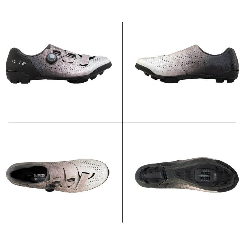 Shimano SH-RX801 Carbon Gravel Boa MTB Cycling Shoes RX8 - Silver